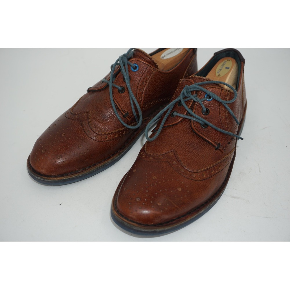 Ted Baker Jamtro 4 Shoes Brown Leather Wingtip Brogue Derby Dress Men's Size 9